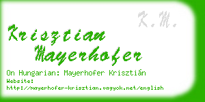 krisztian mayerhofer business card
